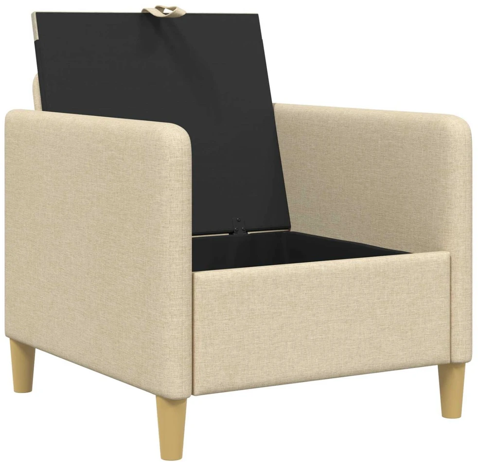Sofa su saugojimo vieta Kreminė 72 x 78 x 87 cm Poliesteris