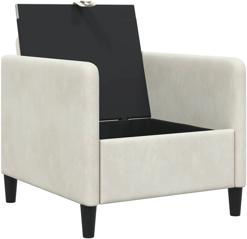 Sofa su saugojimo vieta Kreminė 72 x 78 x 87 cm Poliesteris