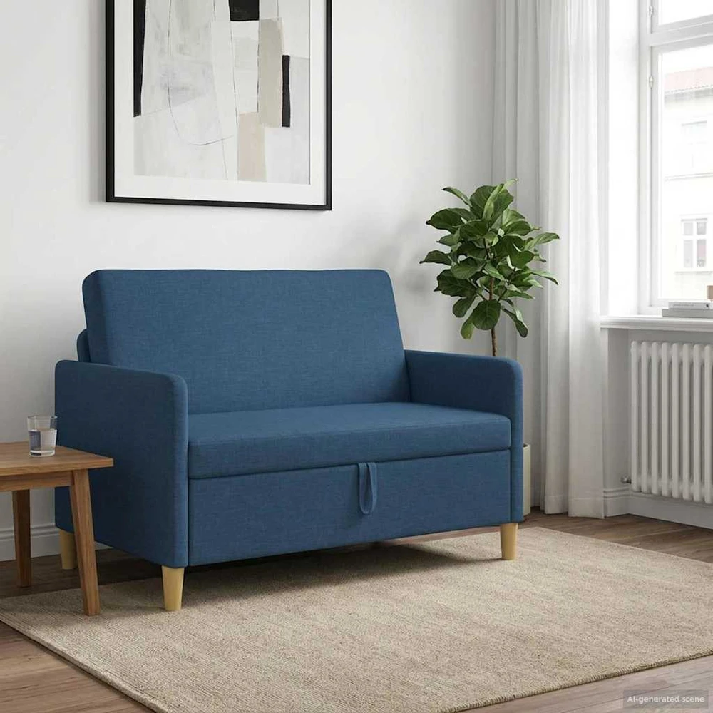 Sofa su saugojimo vieta Mėlyna 122 x 78 x 87 cm Poliesteris