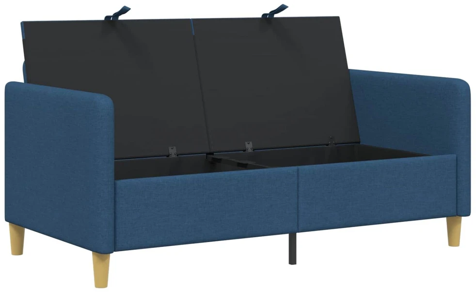 Sofa su saugojimo vieta Mėlyna 152 x 78 x 87 cm Poliesteris