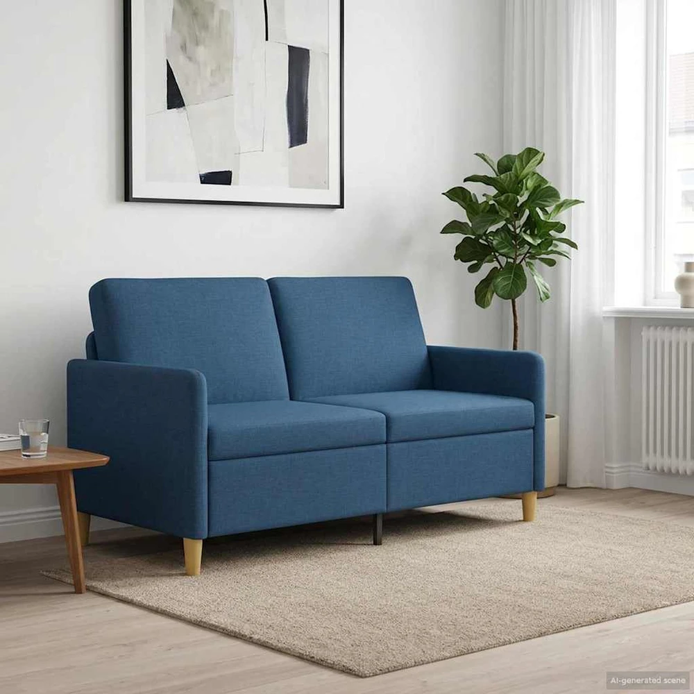Sofa su saugojimo vieta Mėlyna 152 x 78 x 87 cm Poliesteris