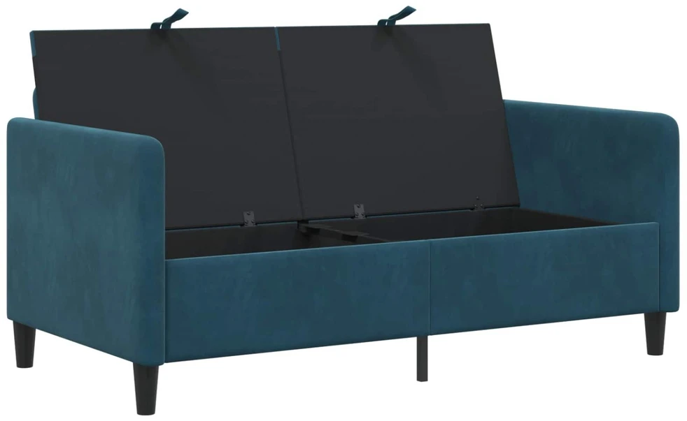 Sofa su saugojimo vieta Mėlyna 152 x 78 x 87 cm Poliesteris
