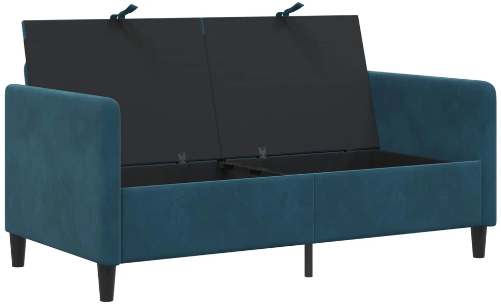 Sofa su saugojimo vieta Mėlyna 152 x 78 x 87 cm Poliesteris
