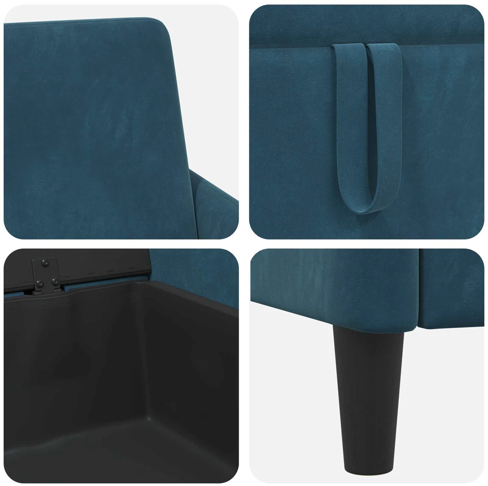 Sofa su saugojimo vieta Mėlyna 172 x 78 x 87 cm Poliesteris