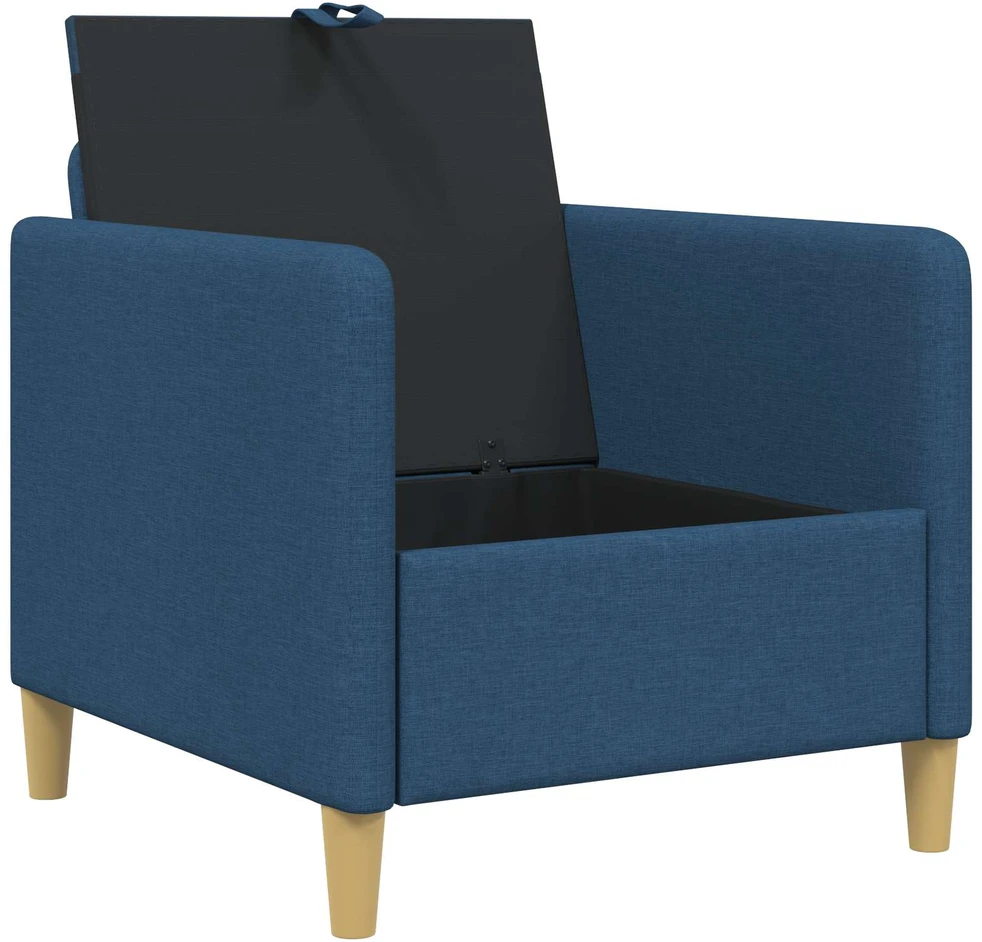 Sofa su saugojimo vieta Mėlyna 72 x 78 x 87 cm Poliesteris