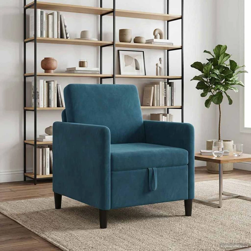 Sofa su saugojimo vieta Mėlyna 72 x 78 x 87 cm Poliesteris