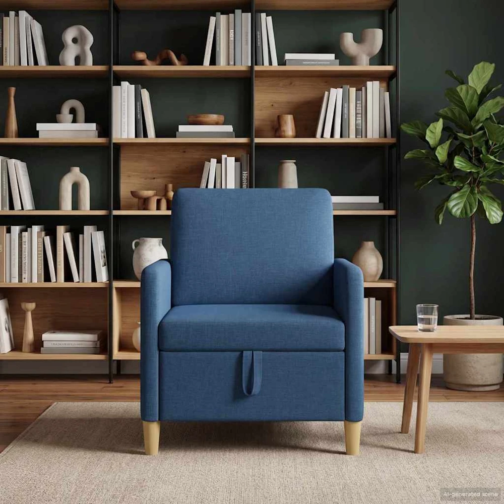 Sofa su saugojimo vieta Mėlyna 72 x 78 x 87 cm Poliesteris