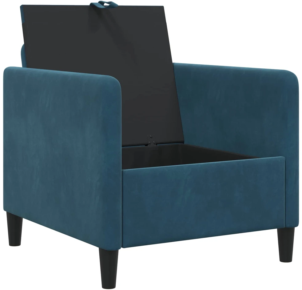 Sofa su saugojimo vieta Mėlyna 72 x 78 x 87 cm Poliesteris
