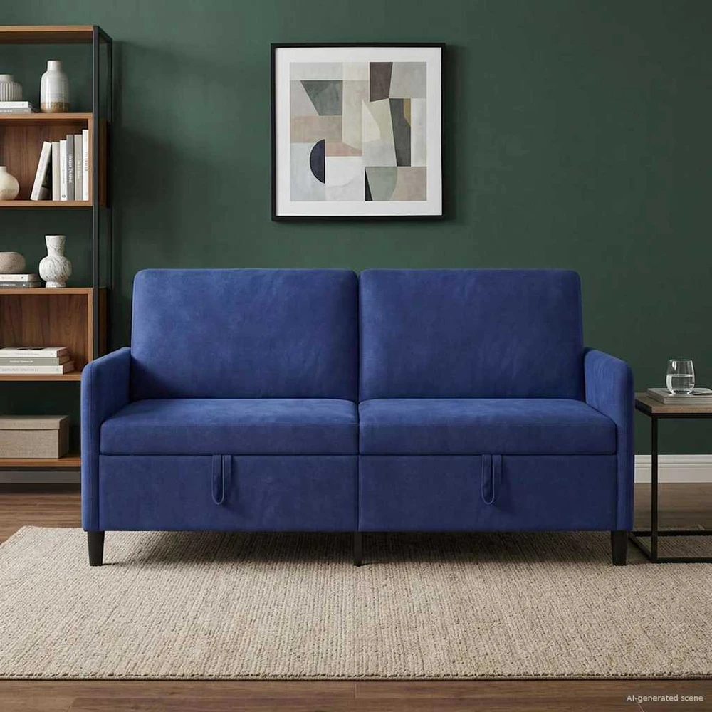 Sofa su saugojimo vieta Policijos mėlyna 172 x 78 x 87 cm
