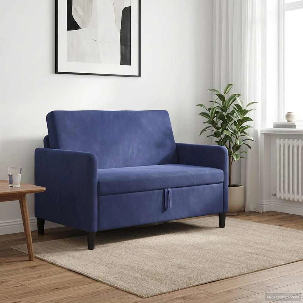 Sofa su saugojimo vieta Policijos mėlyna 122 x 78 x 87 cm