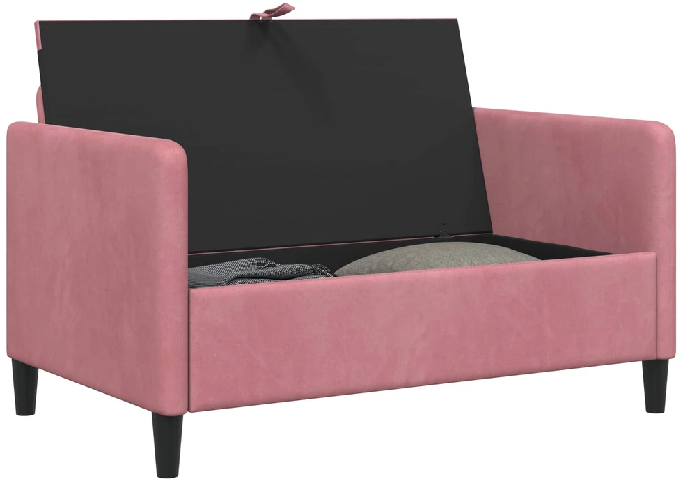 Sofa su saugojimo vieta Rožinė 122 x 78 x 87 cm Poliesteris