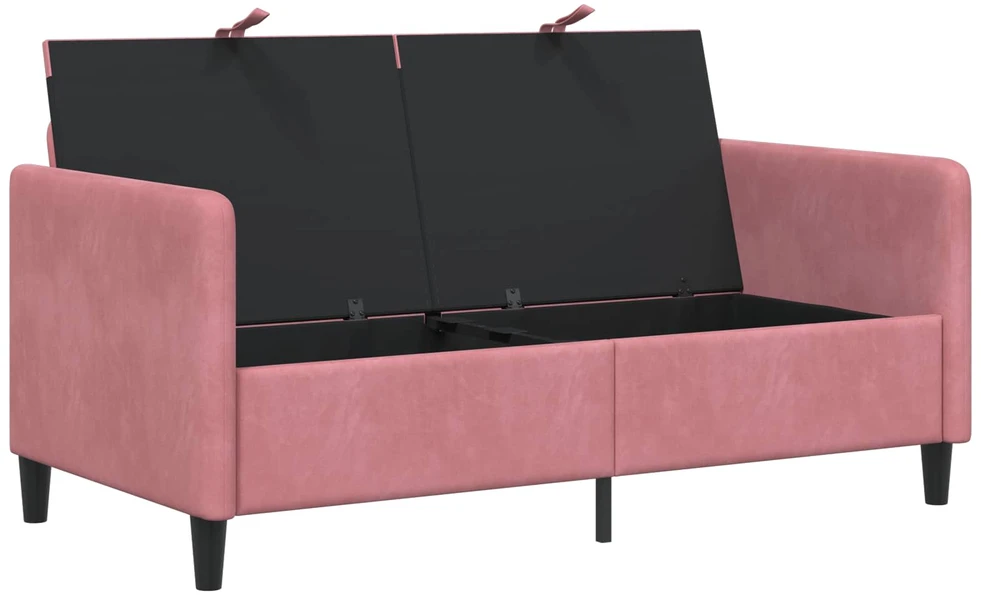 Sofa su saugojimo vieta Rožinė 152 x 78 x 87 cm Poliesteris