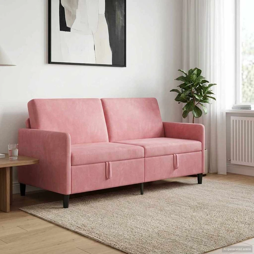 Sofa su saugojimo vieta Rožinė 172 x 78 x 87 cm Poliesteris