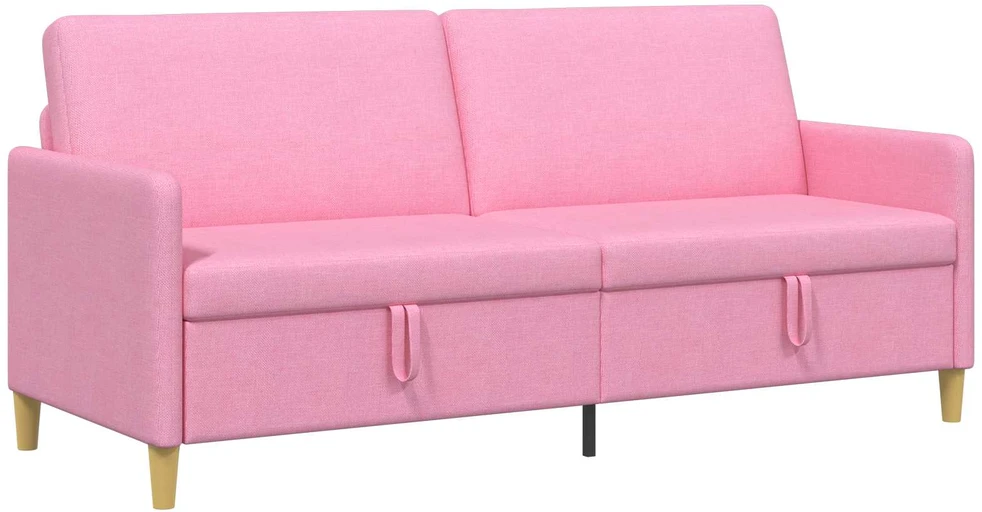 Sofa su saugojimo vieta Rožinė 192 x 78 x 87 cm Poliesteris