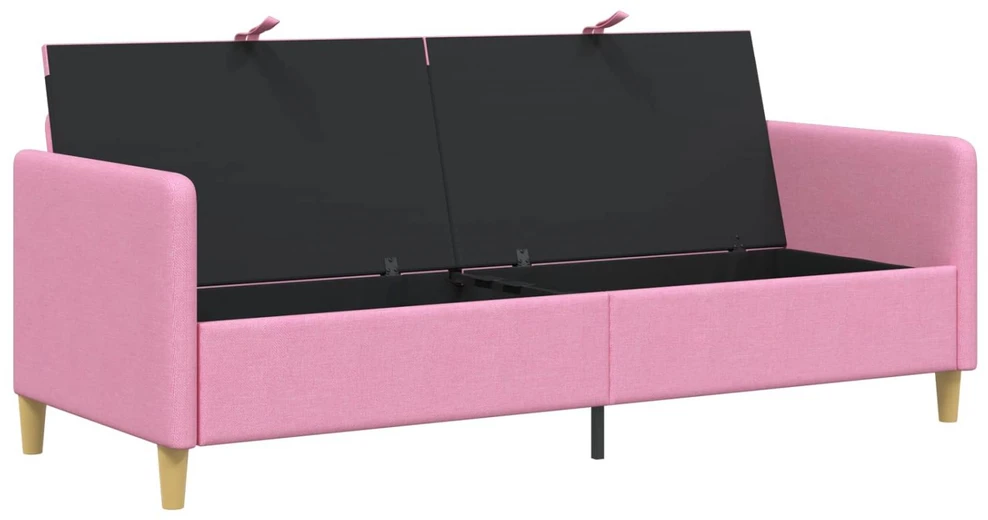 Sofa su saugojimo vieta Rožinė 192 x 78 x 87 cm Poliesteris