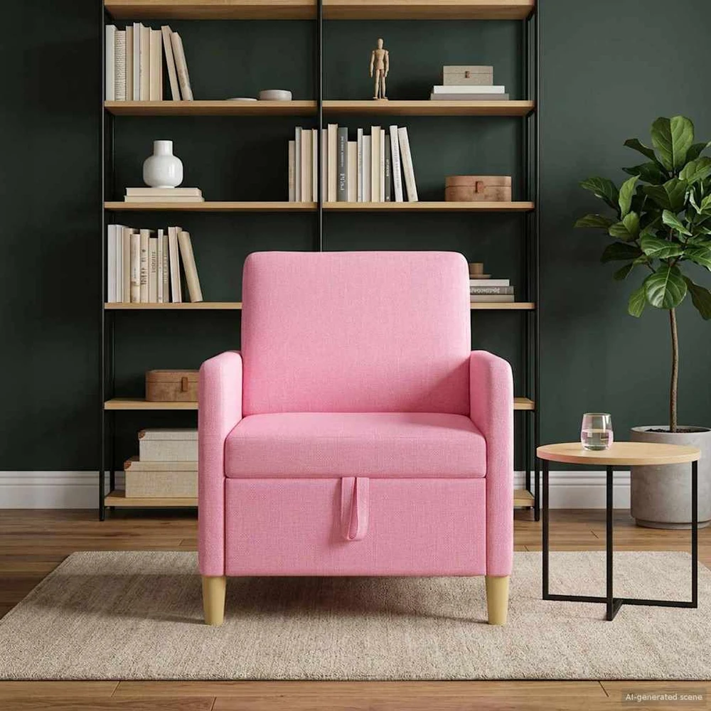 Sofa su saugojimo vieta Rožinė 72 x 78 x 87 cm Poliesteris