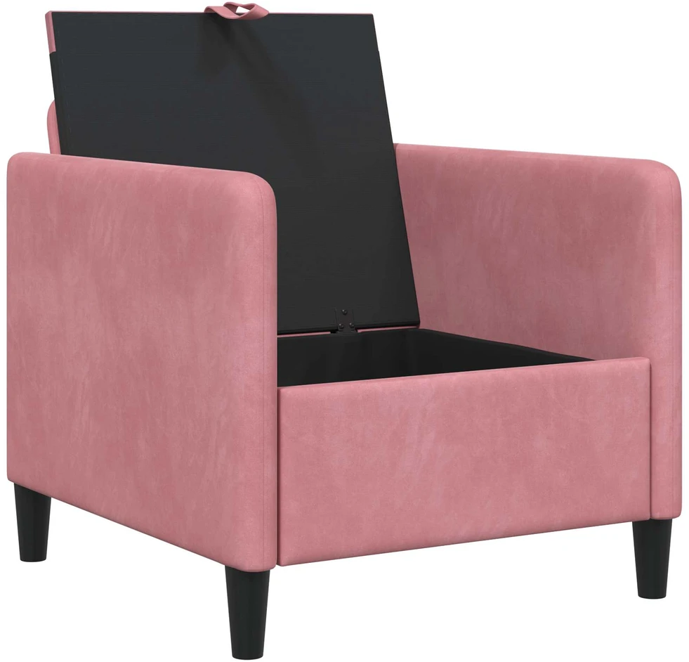 Sofa su saugojimo vieta Rožinė 72 x 78 x 87 cm Poliesteris