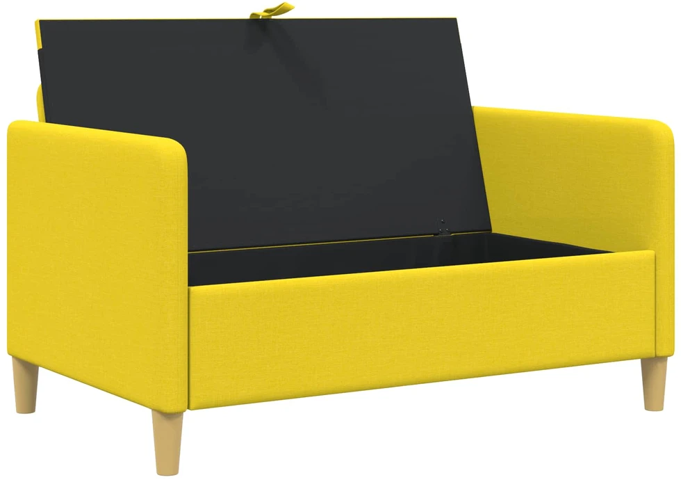 Sofa su saugojimo vieta Šviesi geltona 122 x 78 x 87 cm