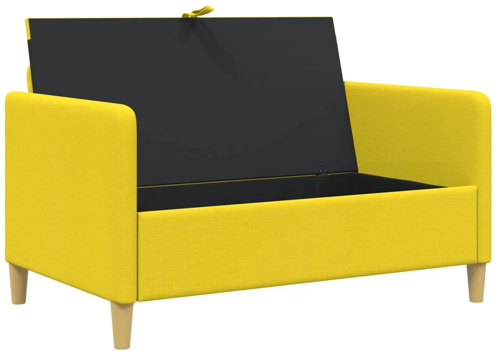 Sofa su saugojimo vieta Šviesi geltona 122 x 78 x 87 cm
