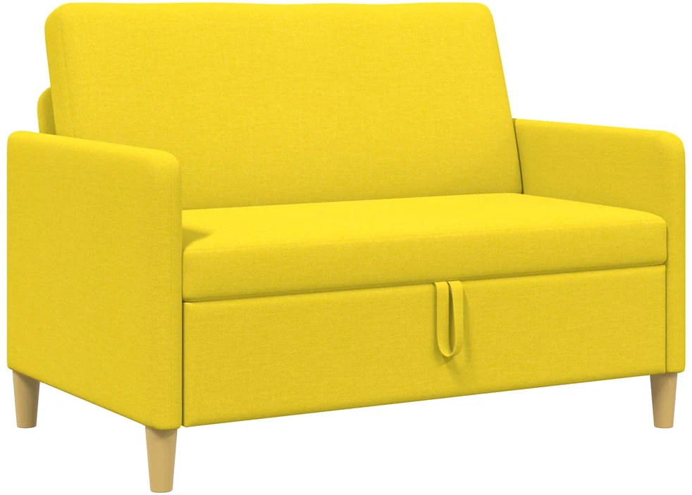 Sofa su saugojimo vieta Šviesi geltona 122 x 78 x 87 cm