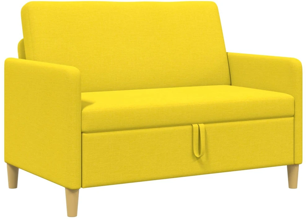 Sofa su saugojimo vieta Šviesi geltona 122 x 78 x 87 cm