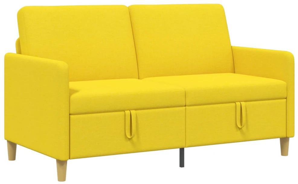 Sofa su saugojimo vieta Šviesi geltona 152 x 78 x 87 cm