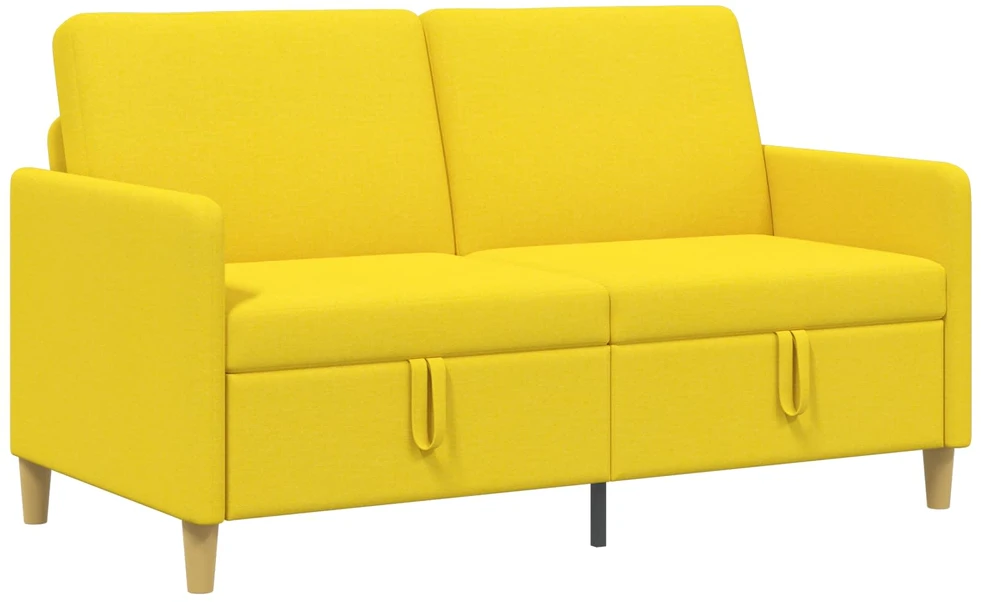 Sofa su saugojimo vieta Šviesi geltona 152 x 78 x 87 cm