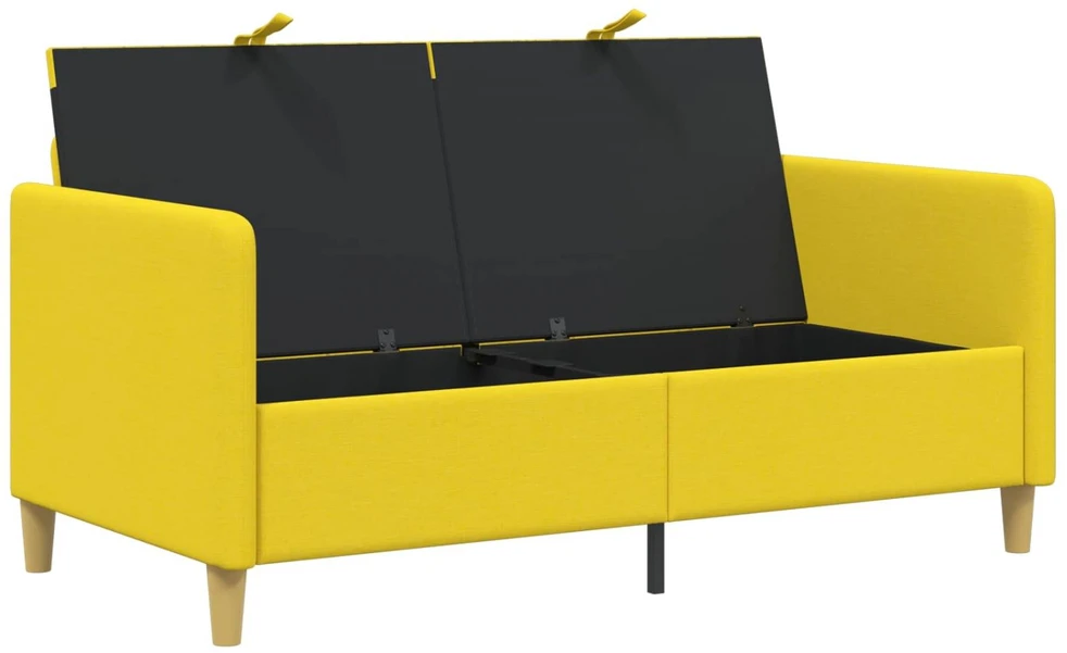 Sofa su saugojimo vieta Šviesi geltona 152 x 78 x 87 cm