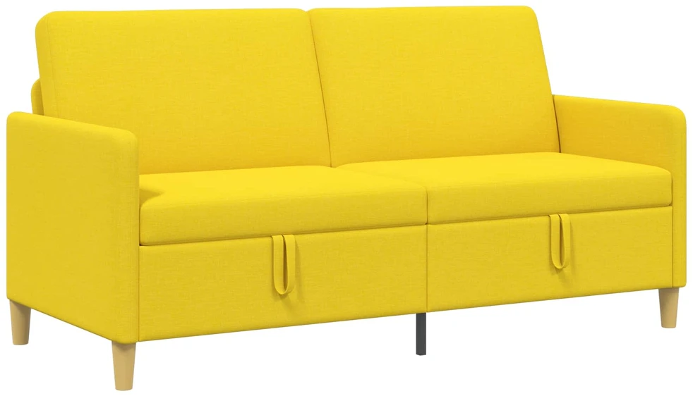 Sofa su saugojimo vieta Šviesi geltona 172 x 78 x 87 cm