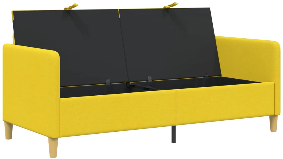 Sofa su saugojimo vieta Šviesi geltona 172 x 78 x 87 cm