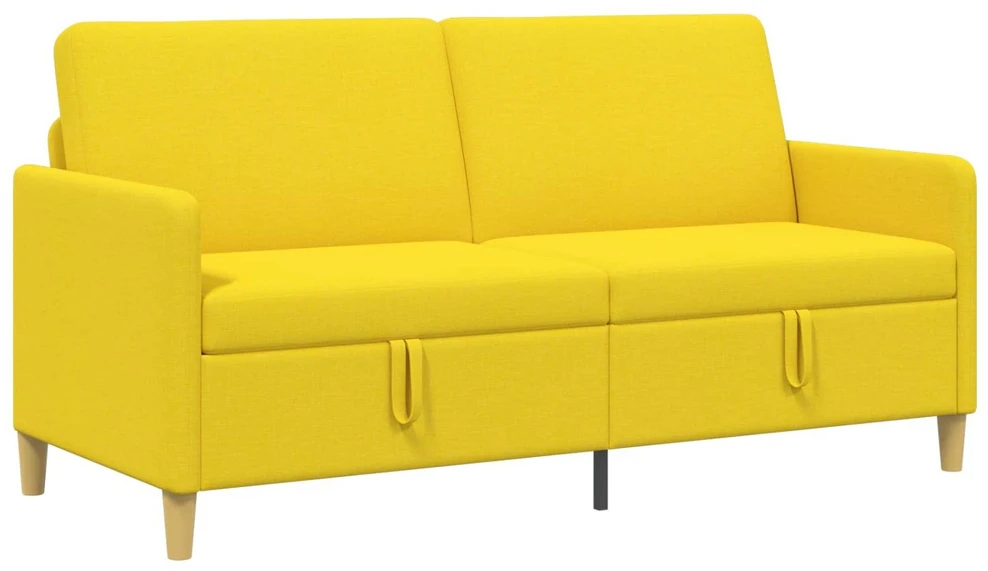 Sofa su saugojimo vieta Šviesi geltona 172 x 78 x 87 cm