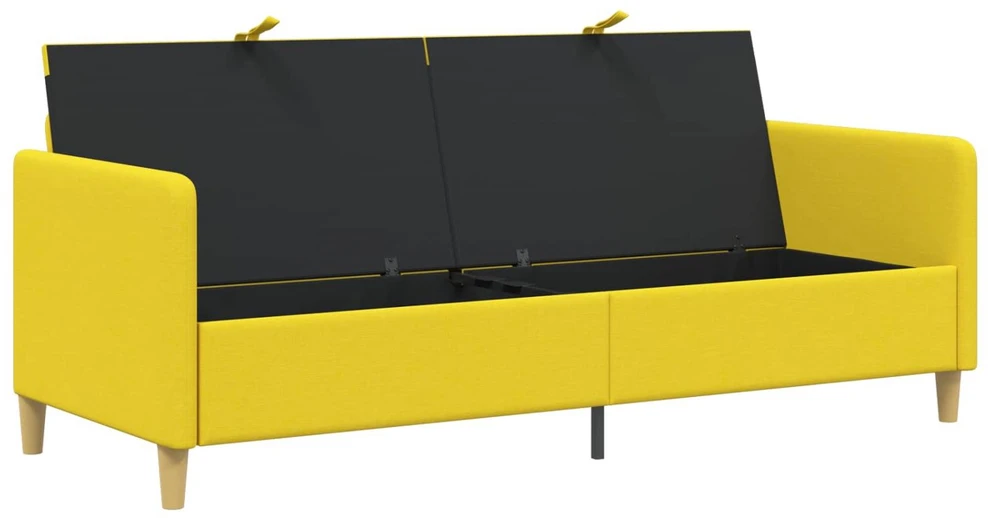 Sofa su saugojimo vieta Šviesi geltona 192 x 78 x 87 cm