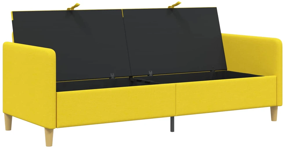 Sofa su saugojimo vieta Šviesi geltona 192 x 78 x 87 cm