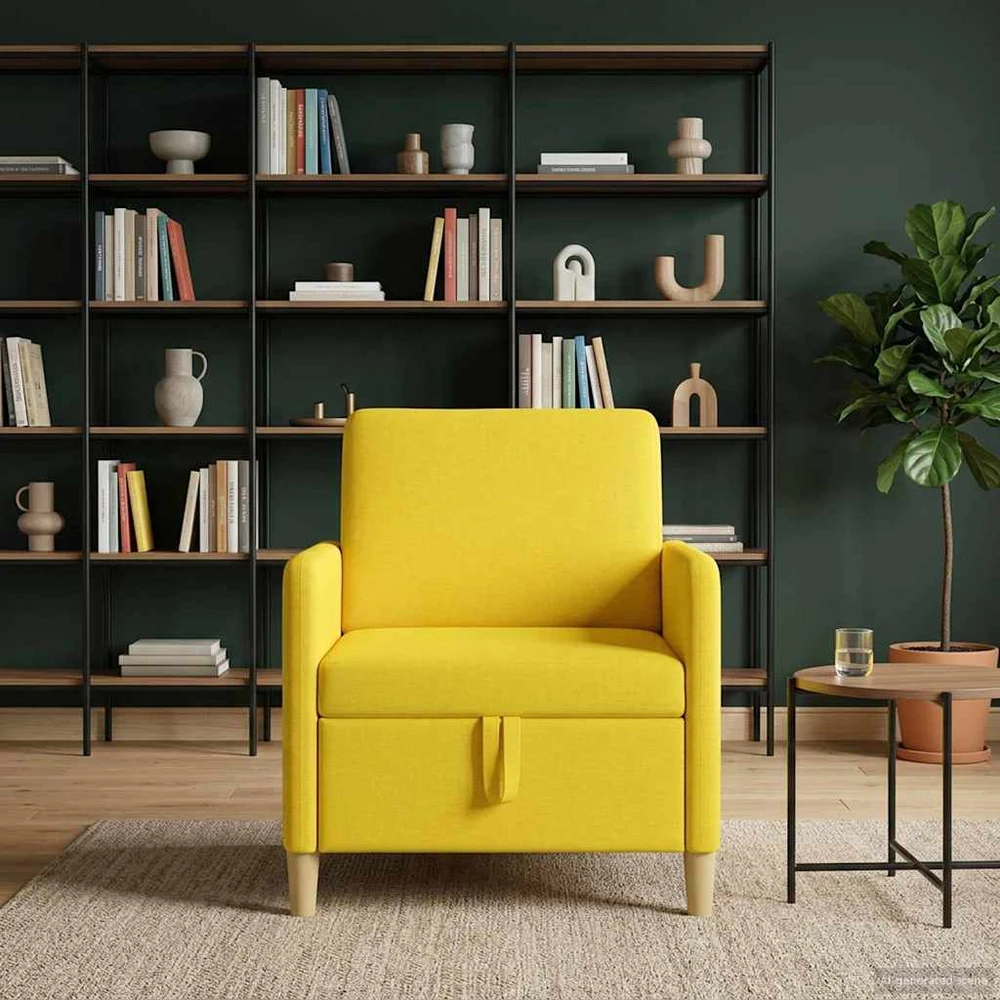 Sofa su saugojimo vieta Šviesi geltona 72 x 78 x 87 cm
