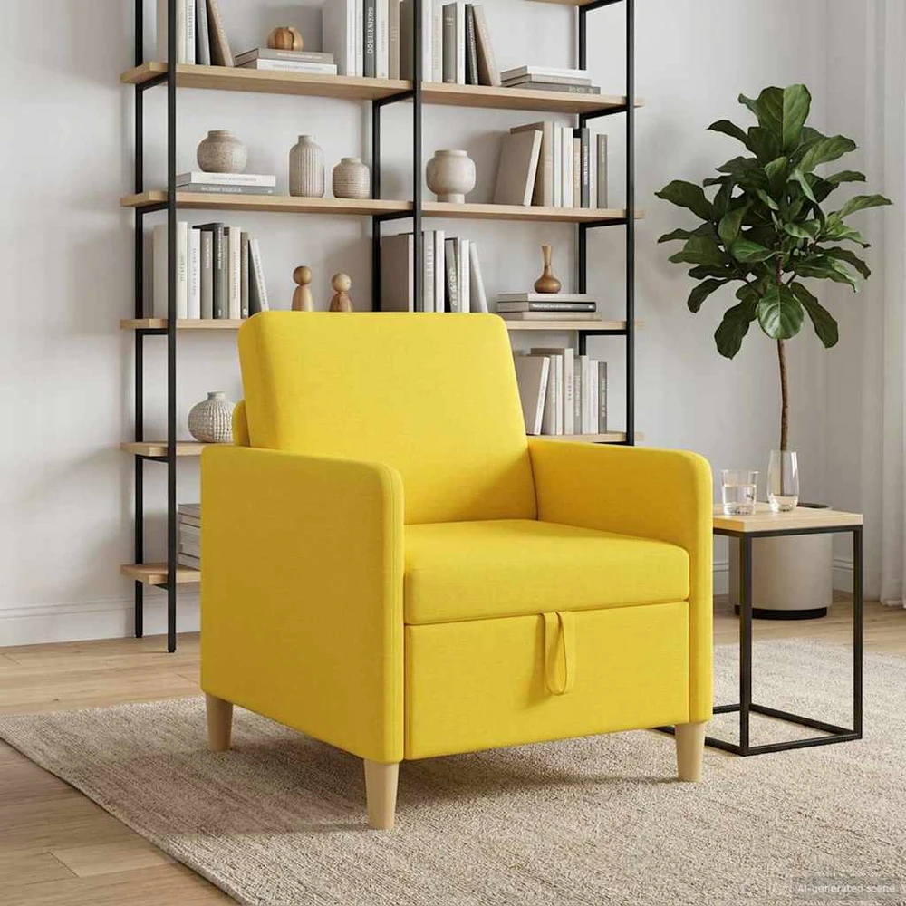 Sofa su saugojimo vieta Šviesi geltona 72 x 78 x 87 cm