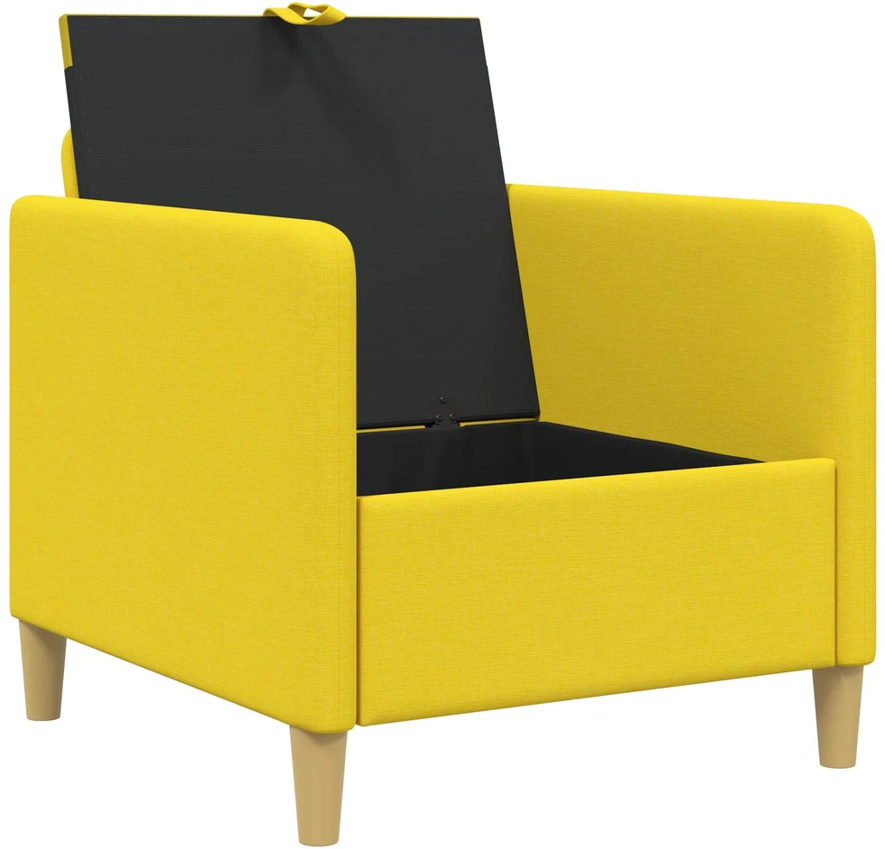 Sofa su saugojimo vieta Šviesi geltona 72 x 78 x 87 cm