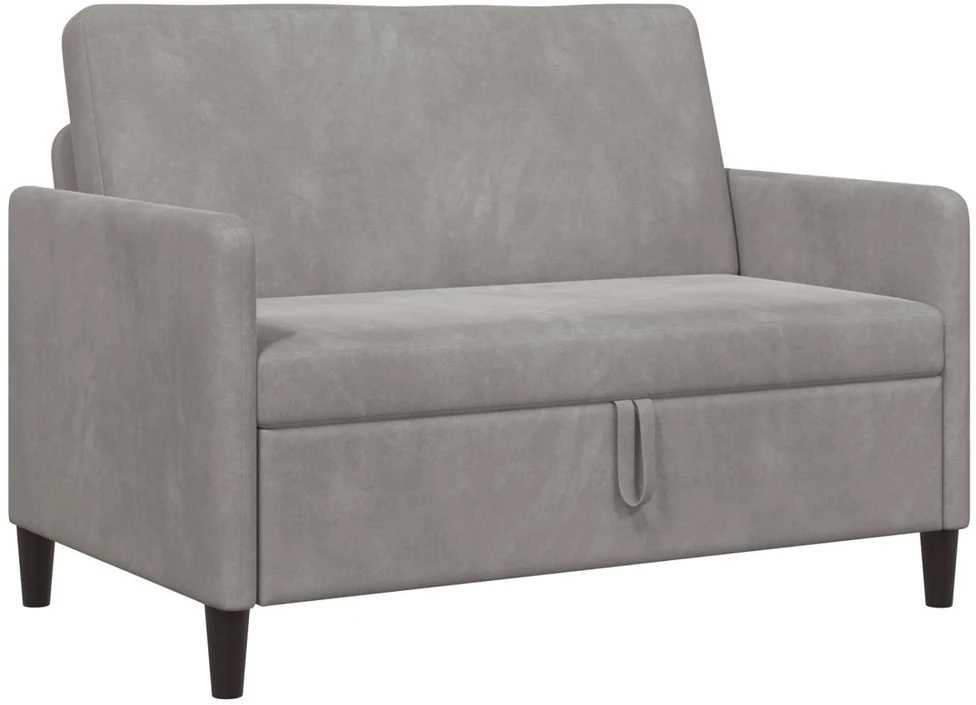 Sofa su saugojimo vieta Šviesiai pilka 122 x 78 x 87 cm