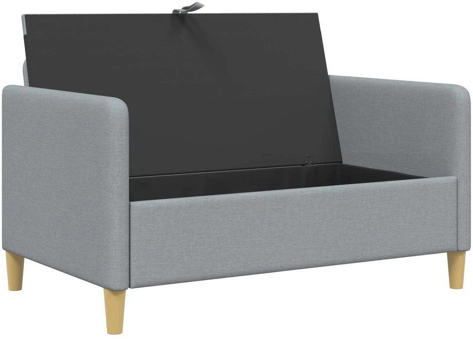 Sofa su saugojimo vieta Šviesiai pilka 122 x 78 x 87 cm