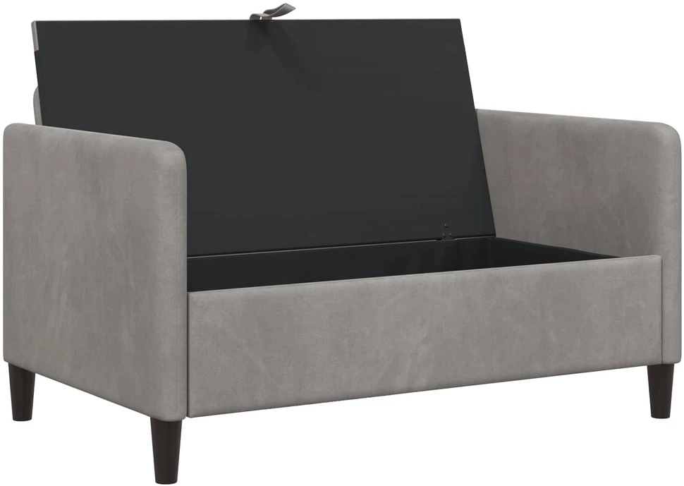 Sofa su saugojimo vieta Šviesiai pilka 122 x 78 x 87 cm