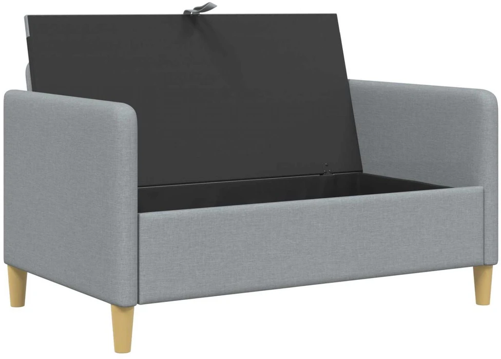 Sofa su saugojimo vieta Šviesiai pilka 122 x 78 x 87 cm