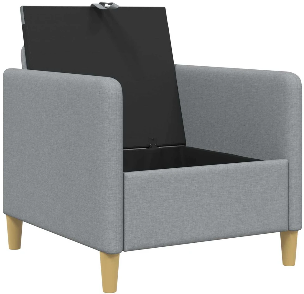 Sofa su saugojimo vieta Šviesiai pilka 72 x 78 x 87 cm