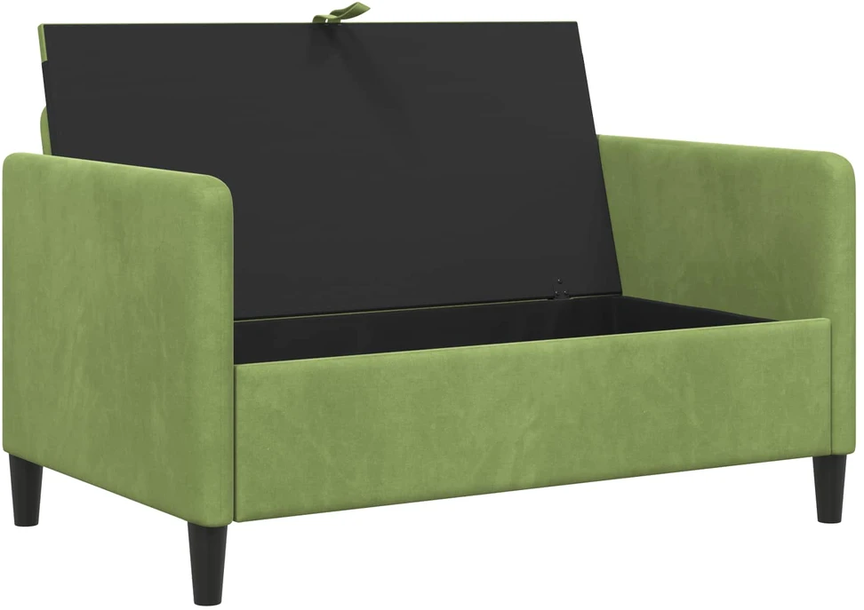 Sofa su saugojimo vieta Šviesiai žalia 122 x 78 x 87 cm