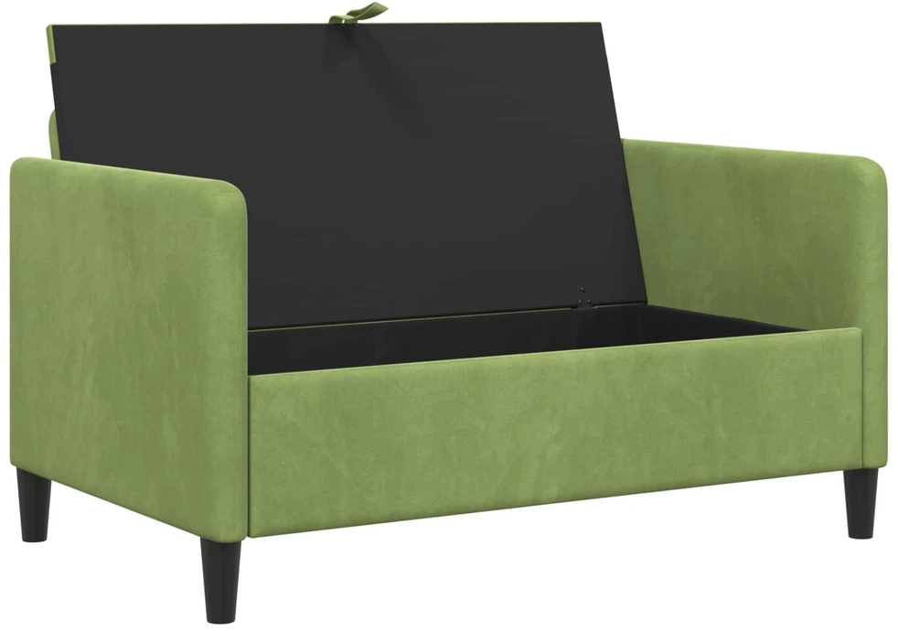 Sofa su saugojimo vieta Šviesiai žalia 122 x 78 x 87 cm