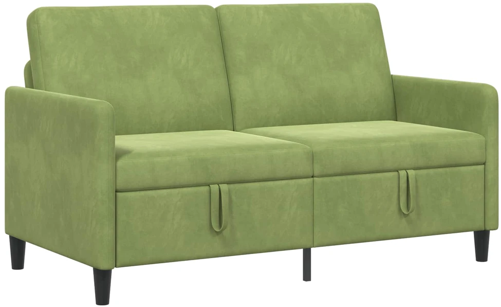 Sofa su saugojimo vieta Šviesiai žalia 152 x 78 x 87 cm