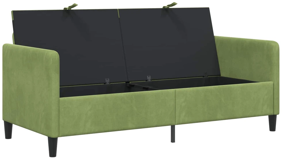 Sofa su saugojimo vieta Šviesiai žalia 172 x 78 x 87 cm