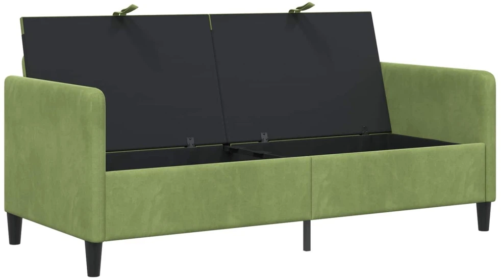 Sofa su saugojimo vieta Šviesiai žalia 172 x 78 x 87 cm