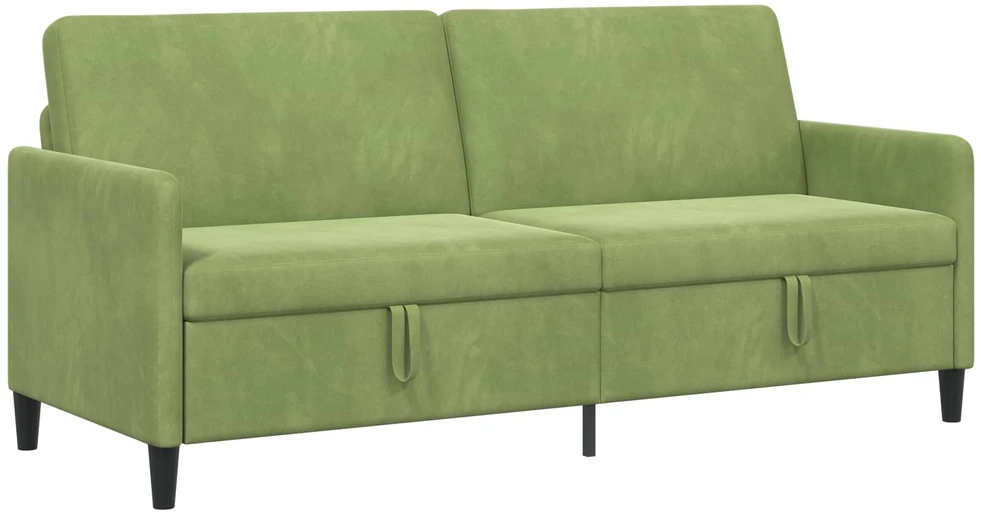 Sofa su saugojimo vieta Šviesiai žalia 192 x 78 x 87 cm