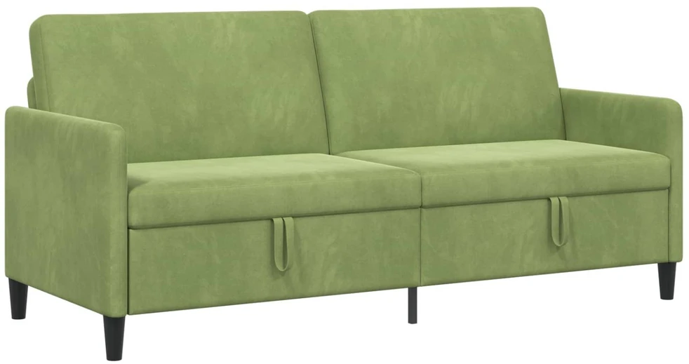 Sofa su saugojimo vieta Šviesiai žalia 192 x 78 x 87 cm