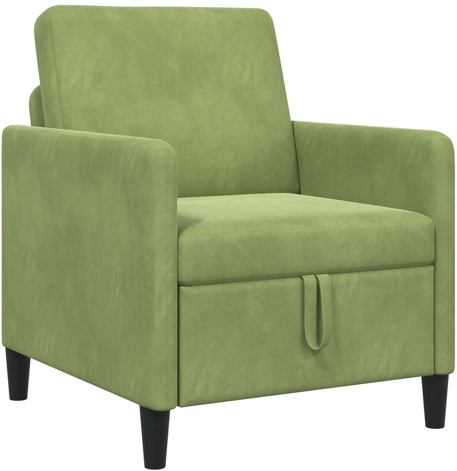 Sofa su saugojimo vieta Šviesiai žalia 72 x 78 x 87 cm