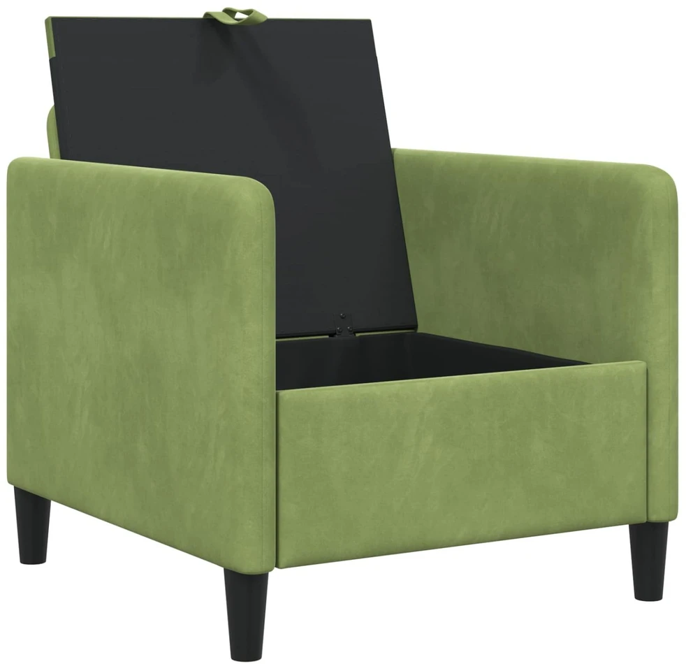 Sofa su saugojimo vieta Šviesiai žalia 72 x 78 x 87 cm